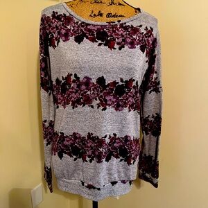 Long sleeve purple floral shirt